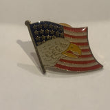 Eagle on a USA American Flag Lapel Hat Pin AD