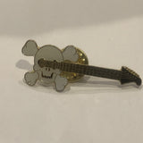 Skull Cross Bones Guitar Lapel Hat Pin AD