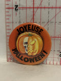 Joyeuse Halloween Skull Pumpkin Button Pinback