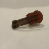 Double Neck Red Guitar Lapel Hat Pin AD