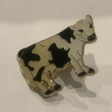 Black & White Holstein Dairy Cow Lapel Hat Pin AD