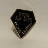TOPS AB 2175 Black Diamond Diamond Logo Lapel Hat Pin