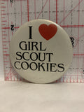 I Love girl scout cookies Button Pinback