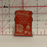 Coca Cola Sochi 2014 Olympics World Wide Partner Lapel Hat Pin
