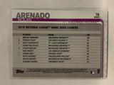 #70 Nolan Arenado League Leaders Colorado Rockies 2019 Topps Series One Baseball Card