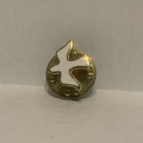 White Dove Lapel Hat Pin