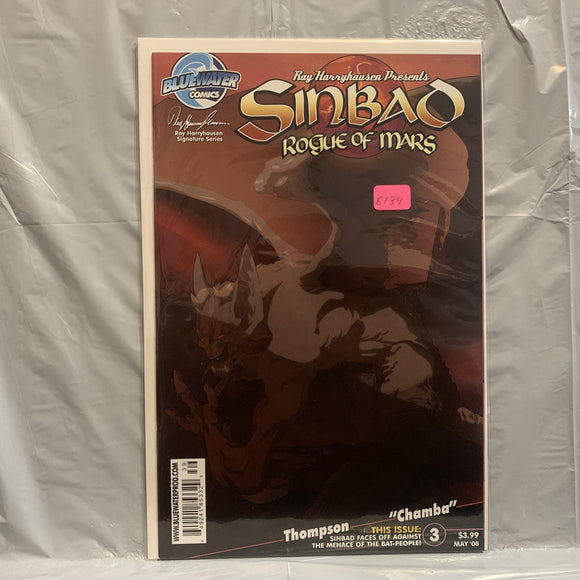 #3 Sinbad Rogue of Mars Blue Water Comics AQ 7689