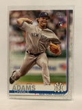 #98 Chance Adams Rookie New York Yankees 2019 Topps Series One Baseball Card