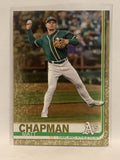 #166 Matt Chapman 571/2019 Gold Oakland Athletics 2019 Topps Series One Baseball Card