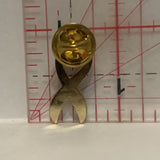 Ribbon Black White Arms Lapel Hat Pin