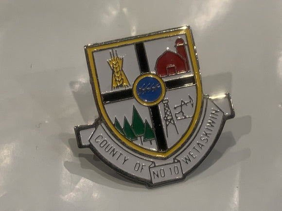 County of Wetaskiwin #10 Crest Lapel Hat Pin