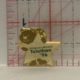 Children Miracle Telethon '96 Star Teddy Bear Lapel Hat Pin