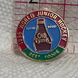 1995 World Junior Hockey Old Tyme Syrup  Lapel Pin