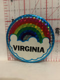 Virginia Rainbow and Cloud Button Pinback