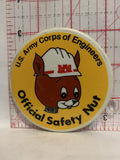 U.S. Army Corps of Engineers Offical Safety Nut Button Pinback