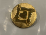 Arms Surrounding a Heart Lapel Hat Pin