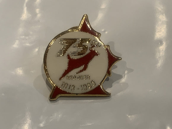 75th Red Deer Logo 1913 1988 Alberta Lapel Hat Pin