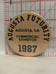 Augusta Futurity 1987 Commerical Exhibitor Button Pinback
