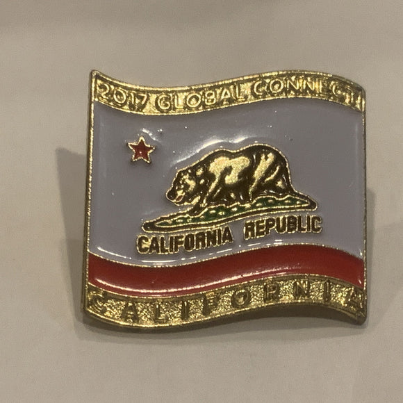 Califonia Republic Flag 2017 Global Connect Lapel Hat Pin AF