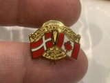Danish Canadian Club Calgary Alberta Friendship Flags Lapel Hat Pin