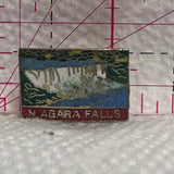 Niagara Falls Ontario Canada Iris Silverplated  Lapel Pin