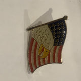 Eagle on a USA American Flag Lapel Hat Pin AG
