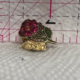 Alberta Wild Rose Flower  Lapel Pin
