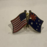 USA New Zealand Friendship Flags Lapel Hat Pin AG