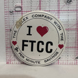 I Love FTCC The Telex Company Advertising Button Pinback