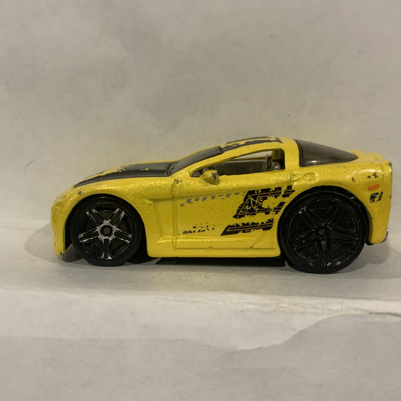 Yellow 2005 Corvette ©2004 Hot Wheels Diecast Cars CM
