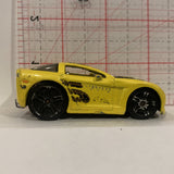 Yellow 2005 Corvette ©2004 Hot Wheels Diecast Cars CM