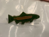 Green Trout Fish Lapel Hat Pin
