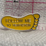 Follow Me To Penticton BC Foot  Lapel Pin