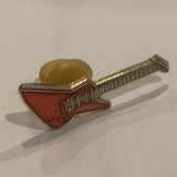 Red Guitar Lapel Hat Pin AG
