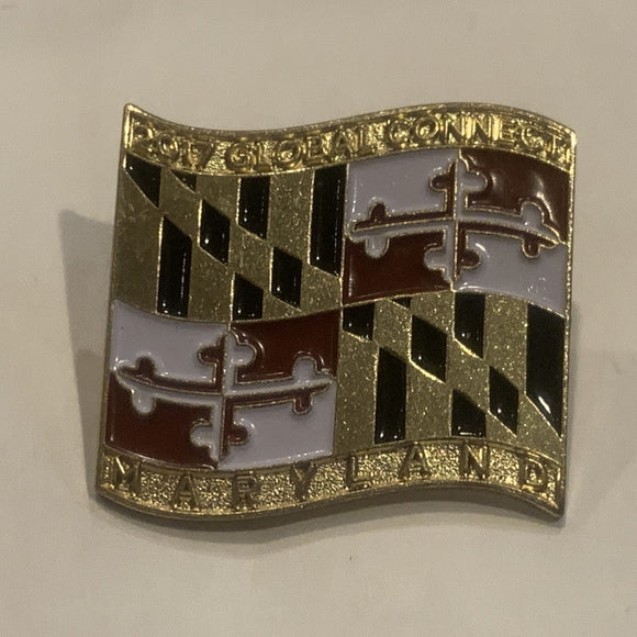Maryland Flag 2017 Global Connect Lapel Hat Pin AG