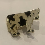 Black & White Holstein Dairy Cow Lapel Hat Pin AG