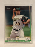 #147 Blake Treinen Oakland Athletics 2019 Topps Series One Baseball Card