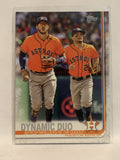#294 Dynamic Duo Houston Astros 2019 Topps Series One Baseball Card