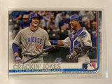 #12 Crackin Jokes Perez and Rizzo Share Laughs 2019 Topps Series One Baseball Card