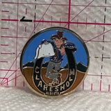 Claresholm Alberta Horseshoe Logo  Lapel Pin