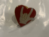 I Love You Hand Sign Heart Lapel Hat Pin