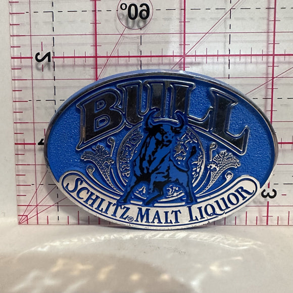 Bull Schlitz Malt Liquor Advertising Button Pinback