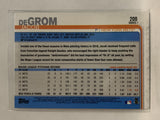 #200 Jacob DeGrom New York Mets 2019 Topps Series One Baseball Card
