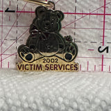 2002 Victim Services Teddy Bear Zipper Pull  Lapel Pin