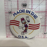 Diasy Duck Made in the USA Comic Books Button Pinback