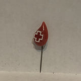 Red Cross Blood Donations Lapel Hat Pin