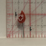 Red Cross Blood Donations Lapel Hat Pin