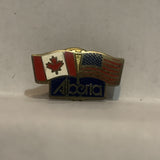 Canada USA Alberta Friendship Flags Lapel Hat Pin
