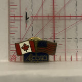 Canada USA Alberta Friendship Flags Lapel Hat Pin