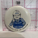 Edmonton Flood Buster Water Water and Sanitation Advertising Button Pinback